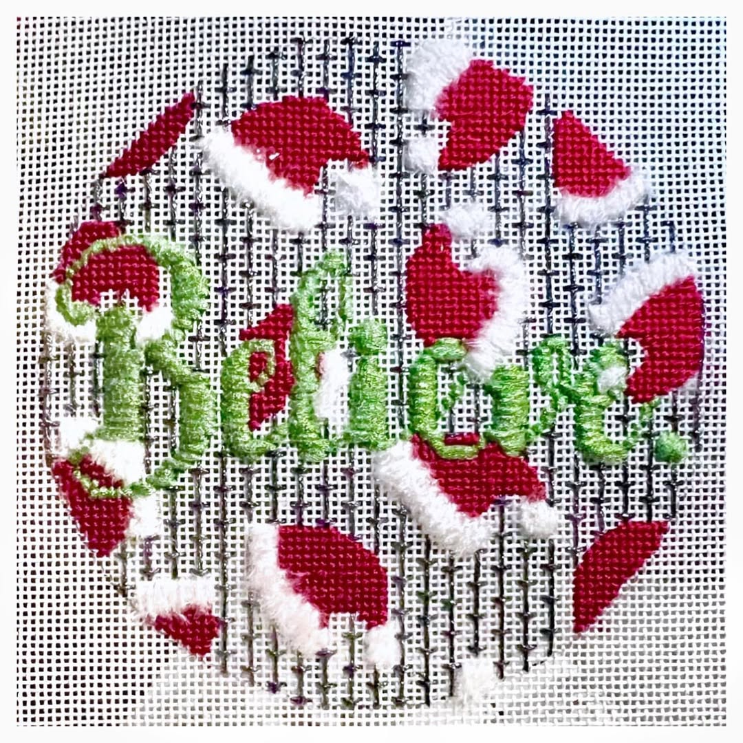 APCH03 - "Believe" Santa Hats Red & Green