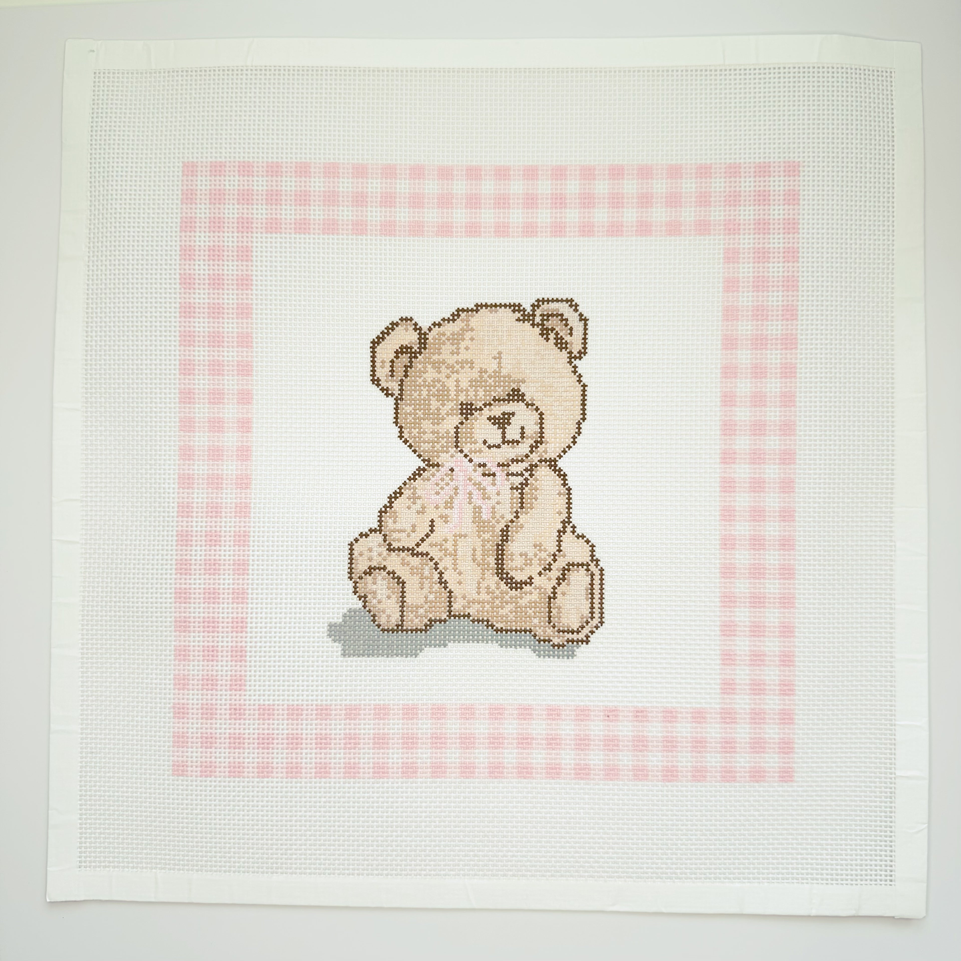 Bear Lovey with Gingham Border - APBA12 & APBA13