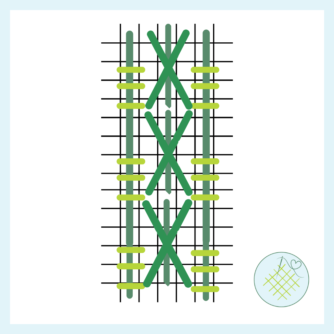 Background Stitch for "I'd rather you didn't"  | Our favorite stitches