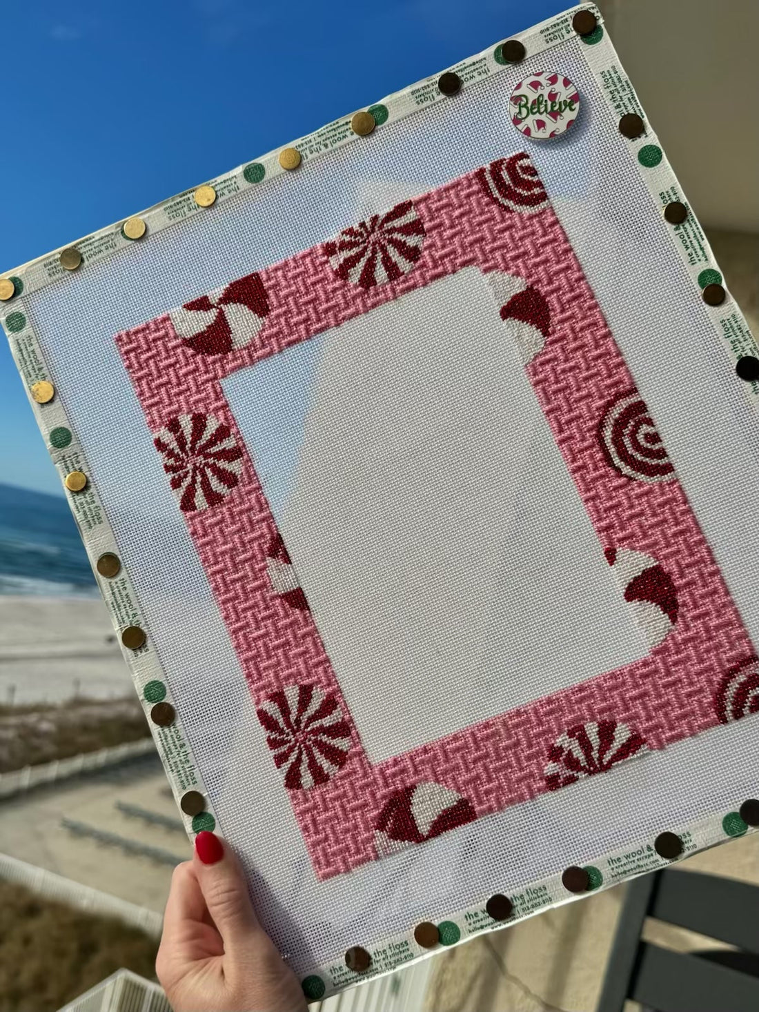 Complimentary Stitch Guide for APCH41 - Peppermints on Pink Frame