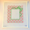 APFR03-P - Petite Pink Lattice Frame with bow - 18M