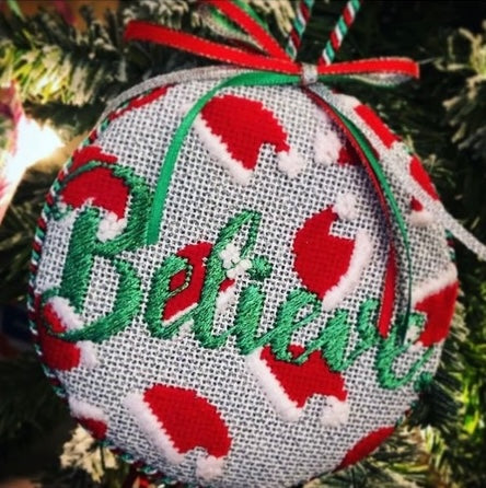 APCH03 - "Believe" Santa Hats Red & Green