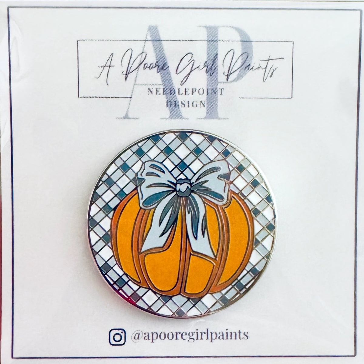 Gingham Pumpkin - Needle minders - Pack of 3