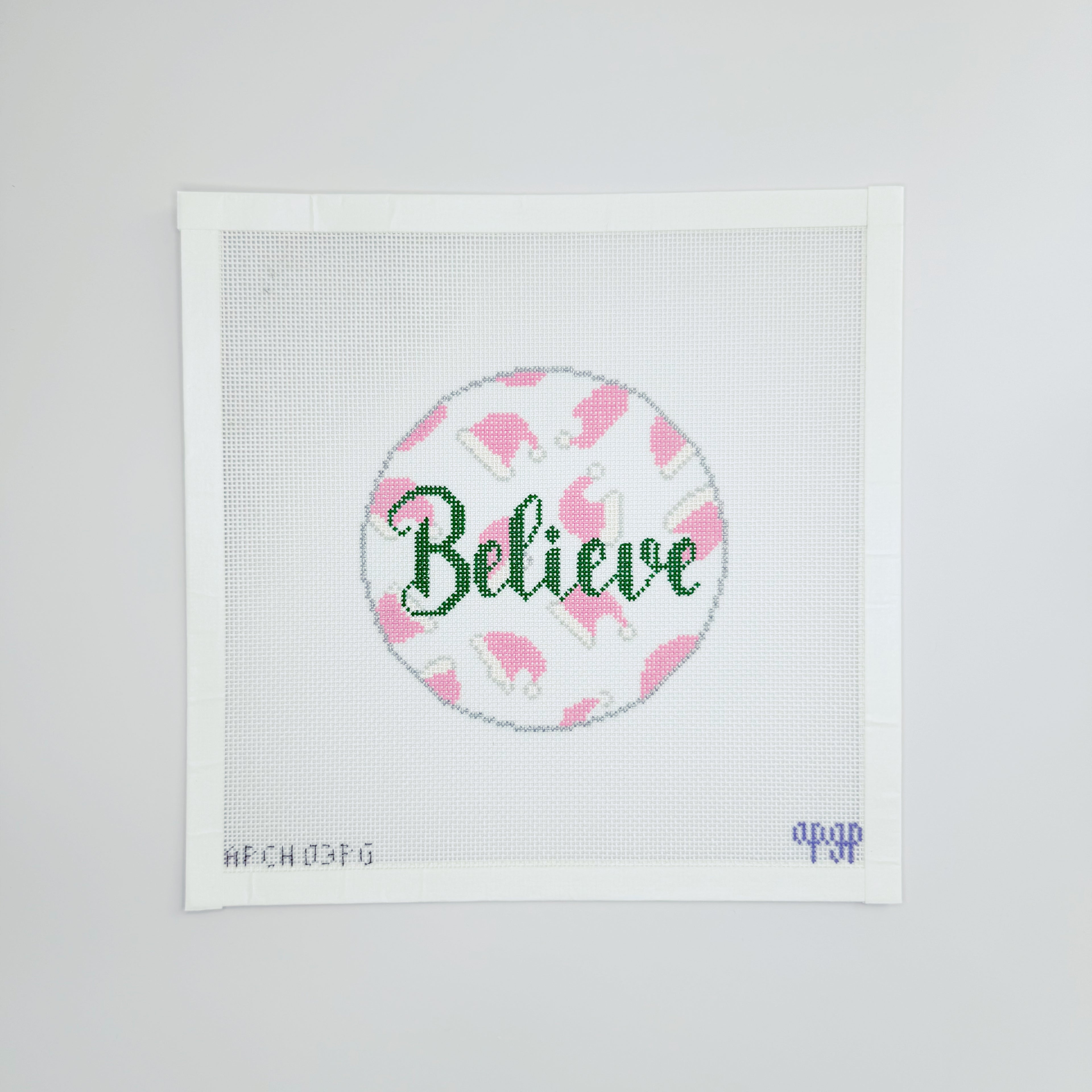 APCH03PG - "Believe" Santa Hats Pink