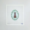 APEA12 - Blue Chocolate Bunny Oval - 18M 3.5 x 5"