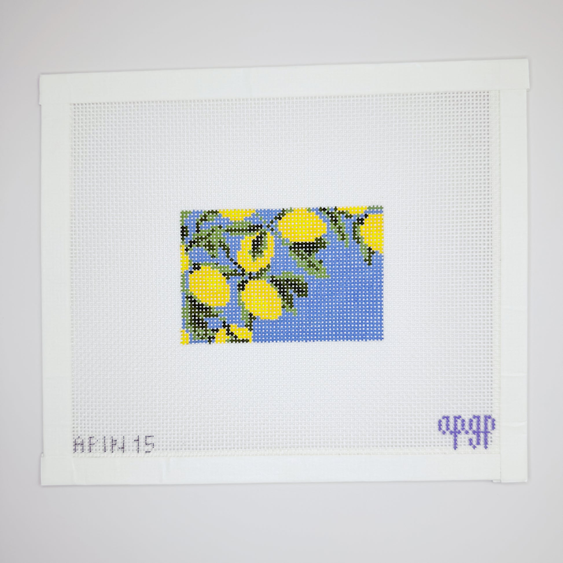 APIN15 - Lemons on Blue - Luggage Tag Insert