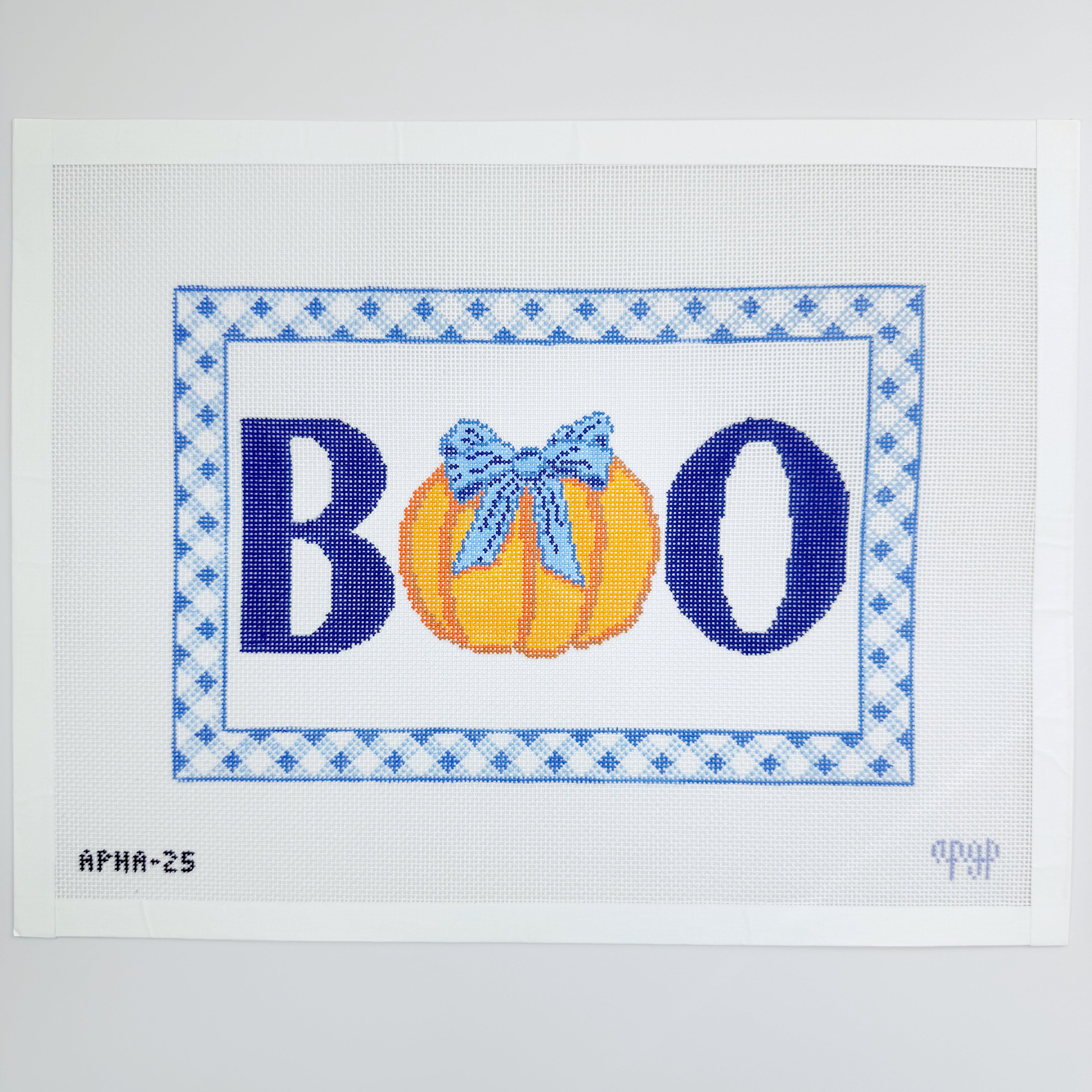APHA24 - Boo Bow Pumpkin Blue