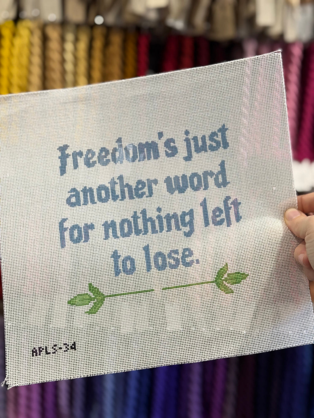 APLS34 - "Freedom's just another word for nothing left to lose" Canvas