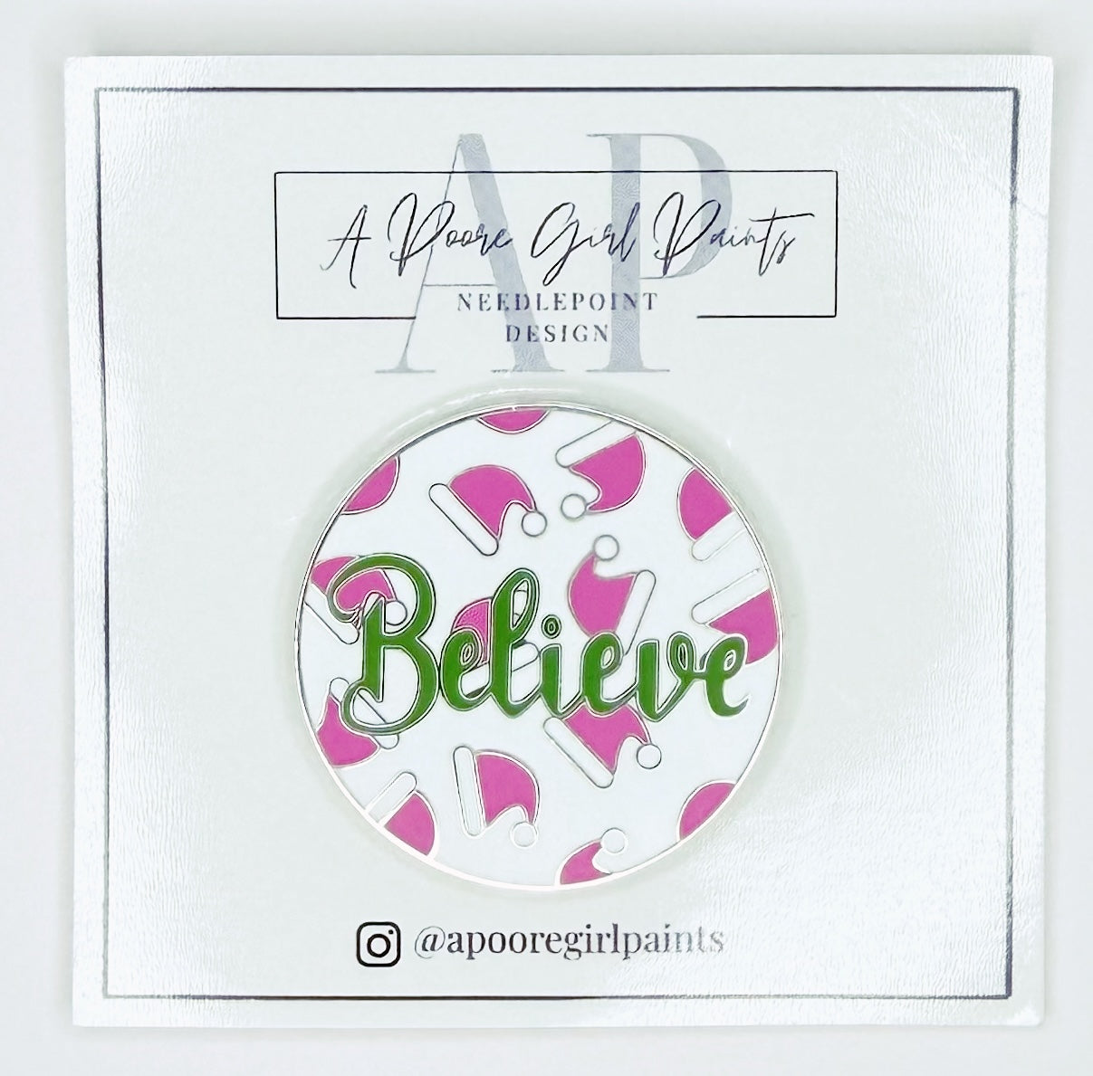 Believe with Santa Hats - Needle minder - Pack of 3