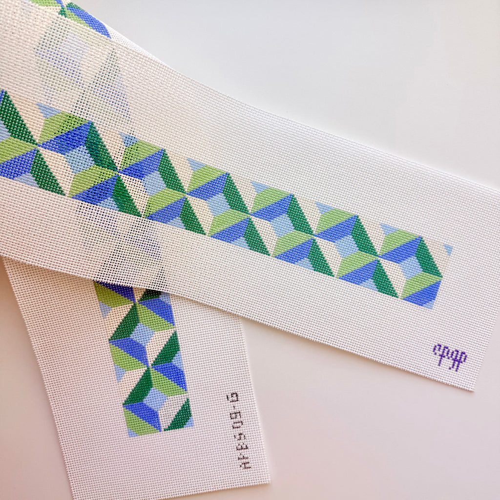 APBS09-G Color Block Bag Strap - Green/Blue - 13M 39 x 2.2" - F26