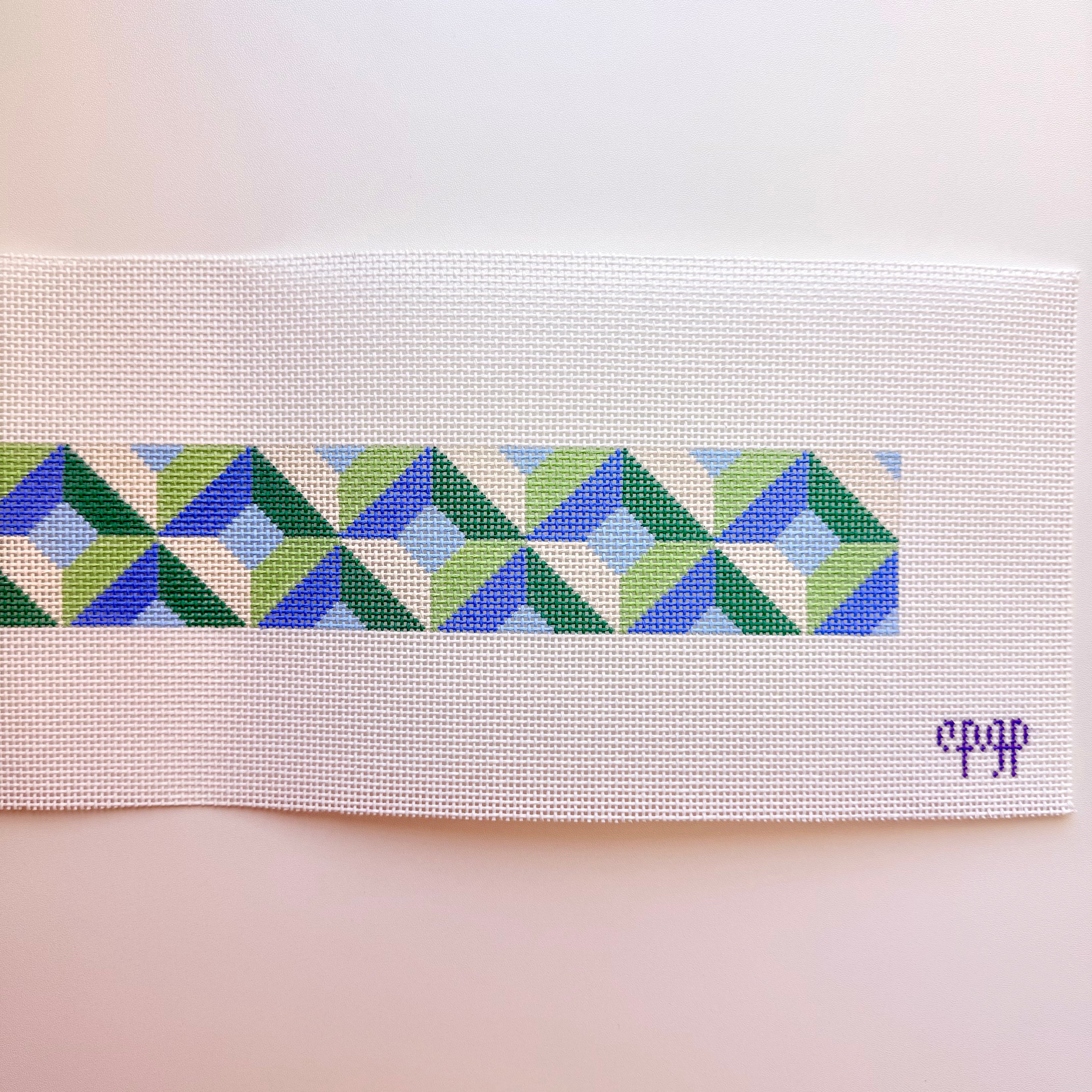 APBS09-G Color Block Bag Strap - Green/Blue - 13M 39 x 2.2" - F26