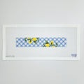 APKF06 - Lemons on Blue - Gingham Blue Key Fob