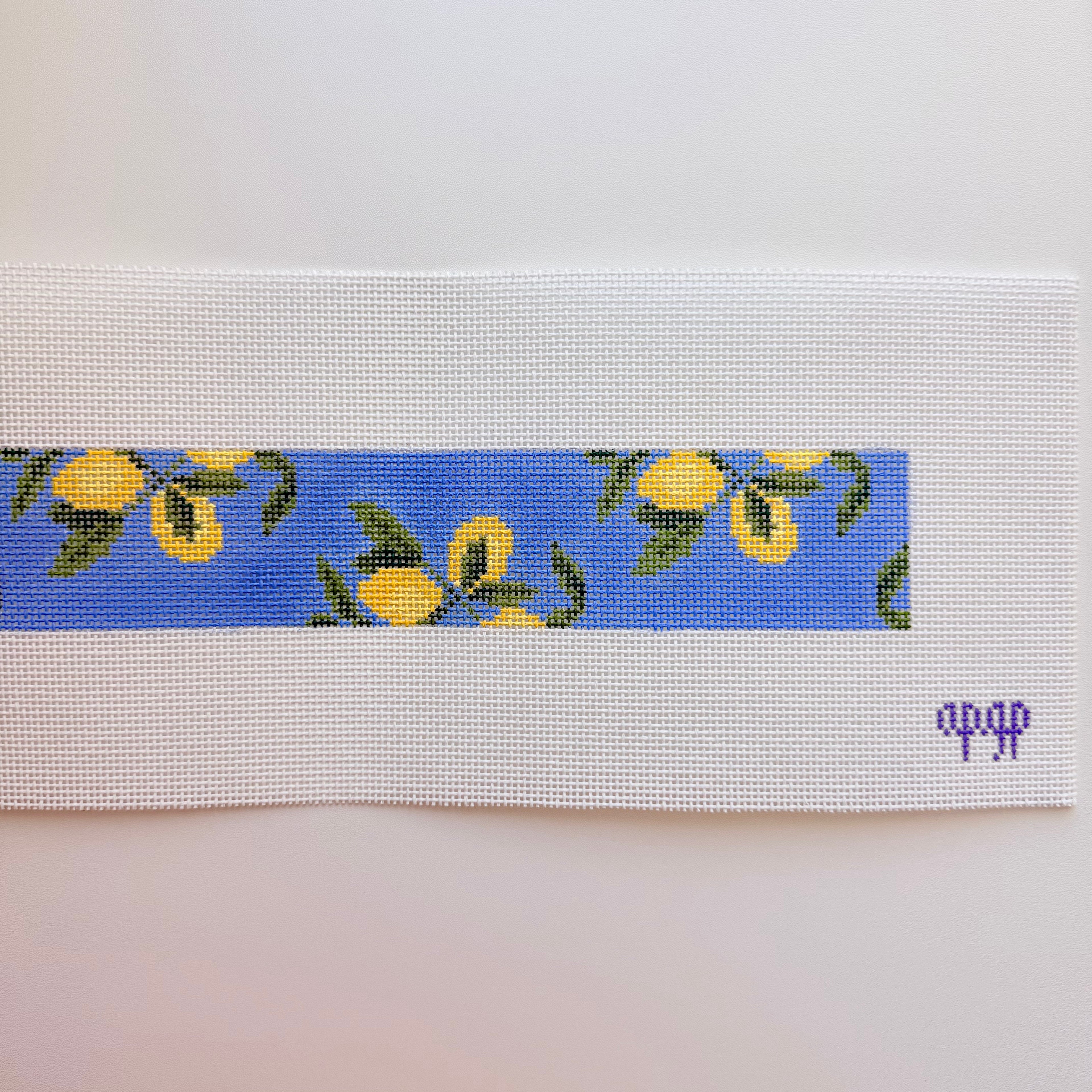 APBS05 - Lemons on Blue Bag Strap - 13M 39" x 2" - F26