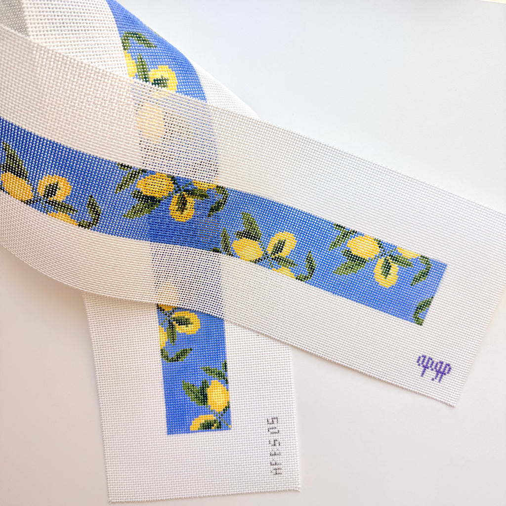 APBS05 - Lemons on Blue Bag Strap - 13M 39" x 2" - F26