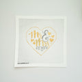 APWE04GS - "Mr. & Mrs" Heart Gold/Silver