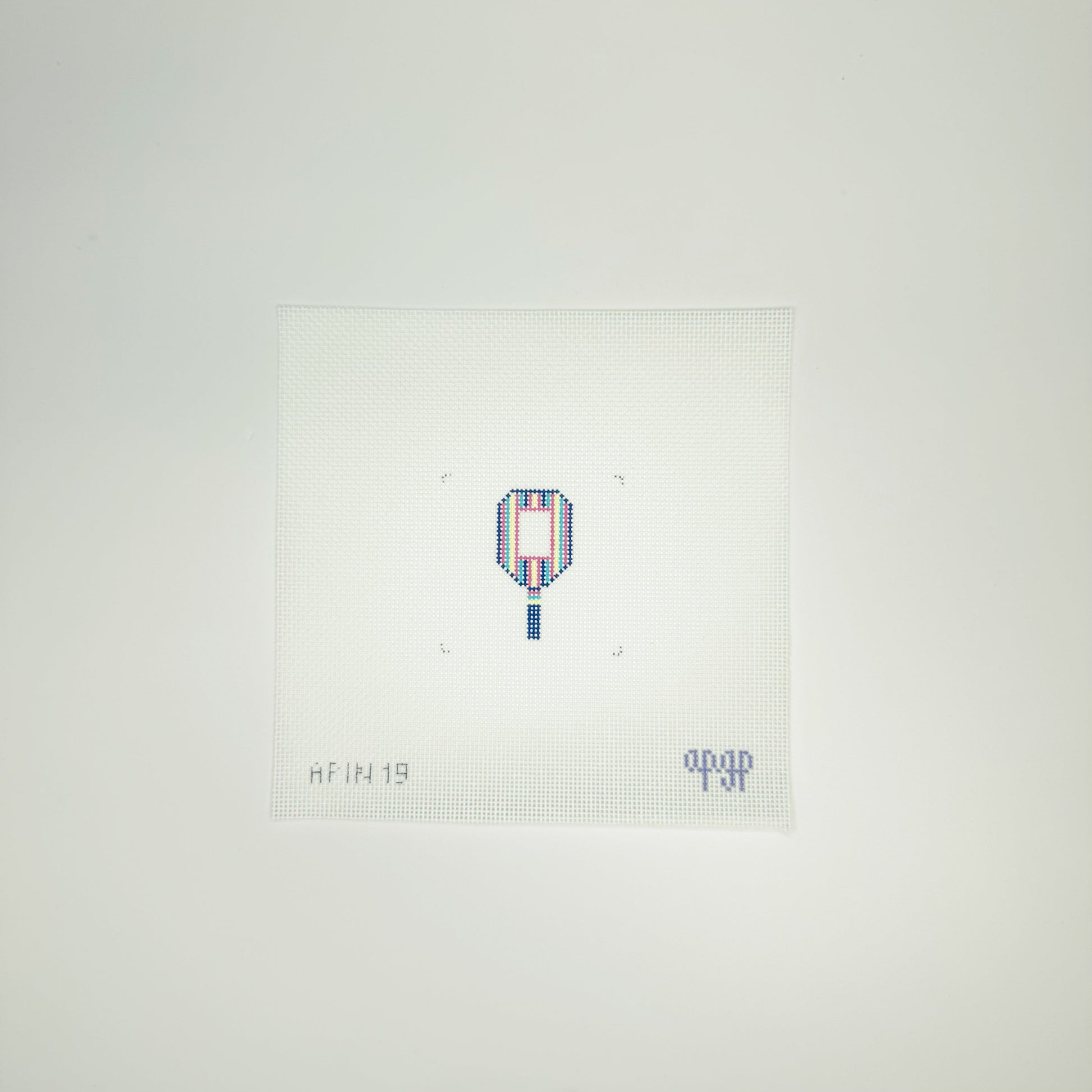 APIN19 - Striped Pickleball Paddle with letter chart - 2 x 2" Insert