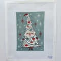 APCH66 - Teal Vintage Santa Tree - 18M 5" x 7" - F26